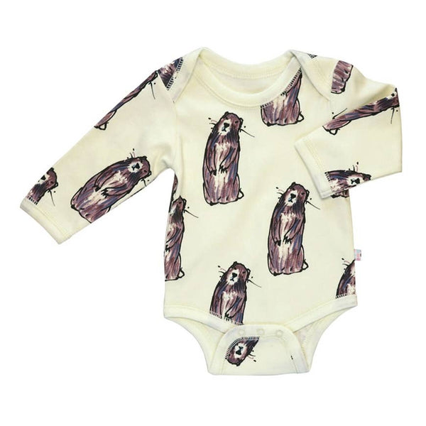 Baby Onesie | Marmot - Baby Onesies - Poshinate Kiddos Baby & Kids Boutique - Laying flat