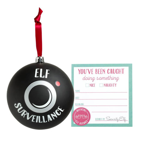Santa's Elf Surveillance Holiday Ornament - Holiday Items - Poshinate Kiddos Baby & Kids Store - ornament with pad