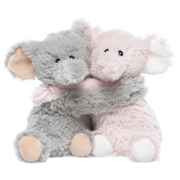 Heatable Stuffed Animal Friends | Elephants | Set of 2 - Heatable Plush Toys - Poshinate KIddos Baby & Kids Boutique - pink on right