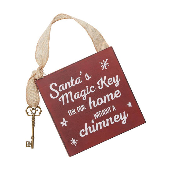 Santa's Magic Key | Door Hanger - Holiday Items - Poshinate Kiddos Baby & Kids Boutique -  on white background