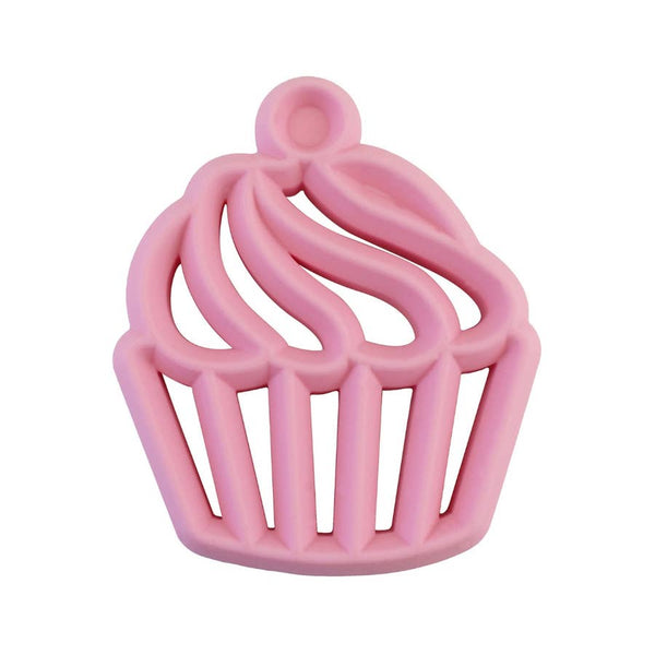 Baby Teether | Cupcake - Baby Teethers  - Poshinate Kiddos Baby & Kids Store - pink front