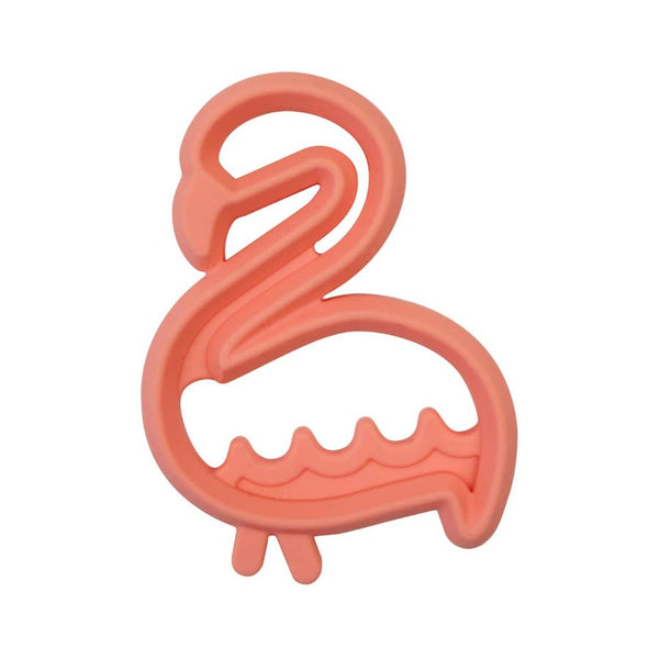 Baby Teether | Flamingo - Baby Teethers  - Poshinate Kiddos Baby & Kids Store - pink front