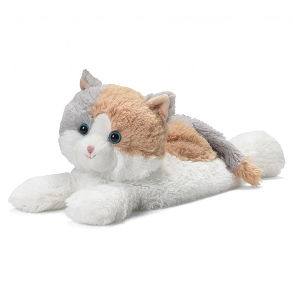 Heatable Stuffed Animal | Calico Cat Laying Down - Heatable Plush Toys - Poshinate Kiddos Baby & Kids Boutique - calico with tail