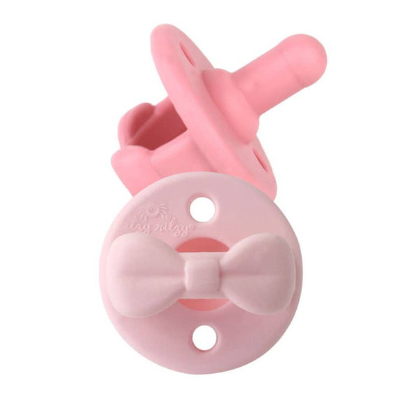 Baby Pacifiers | Pink Bows | Set of 2 - Pacifiers - Poshinate Kiddos Baby & Kids Store - out of pkg
