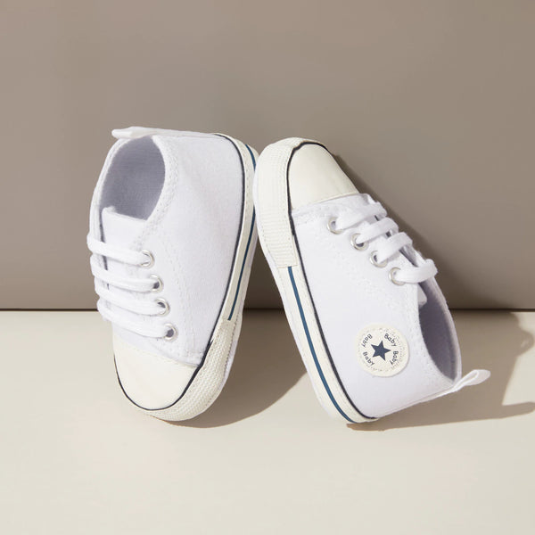 Baby Shoes | Tennis Shoes - Baby Shoes - Poshinate Kiddos Baby & Kids Store - view of white shoe