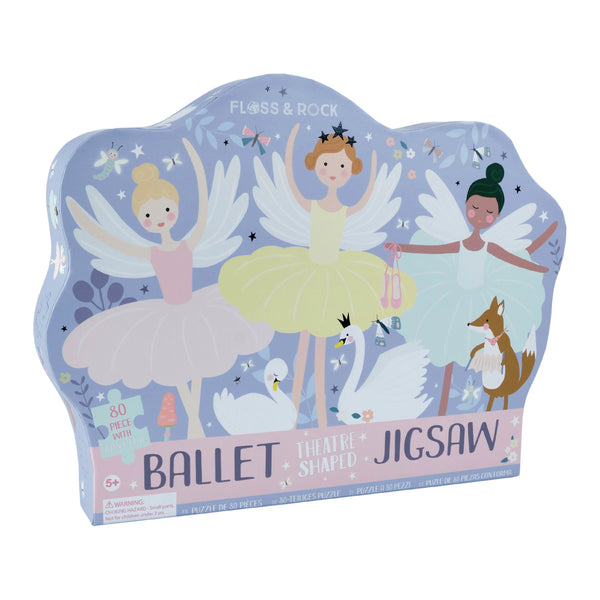 Kids Puzzle | Ballet Dancers Jigsaw - 80 pc - Puzzles, Games & Toys - Poshinate Kiddos Baby & Kids Store - Front cover of puzzle