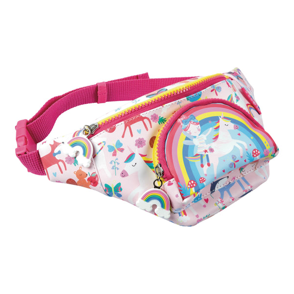 Kids Belt Bag | Rainbow Fairy - Kids Accessories - Poshinate Kiddos Baby & Kids Store - front of beltbag