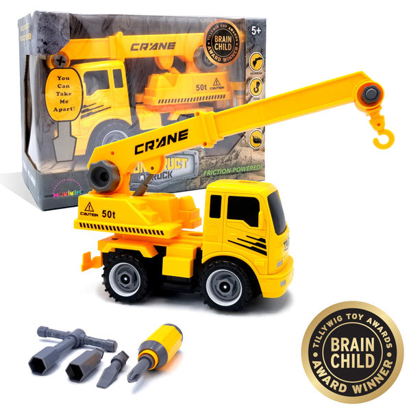 Kids Crane Toy | 33 Pc Build Your Own Crane