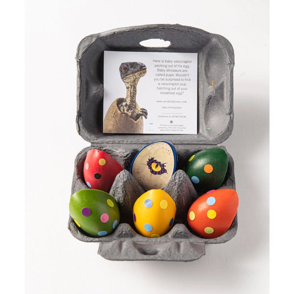 Kids Beeswax Crayons | Dinosaur Eggs - Arts & Crafts - Poshinate Kiddos Baby & Kids Store - Inside carton contents 