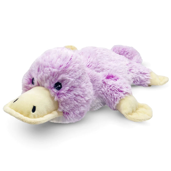 Heatable Stuffed Animal | Platypus - Heatable Plush Toys - Poshinate Kiddos Baby & Kids Store -  Fun light purple platypus laying down