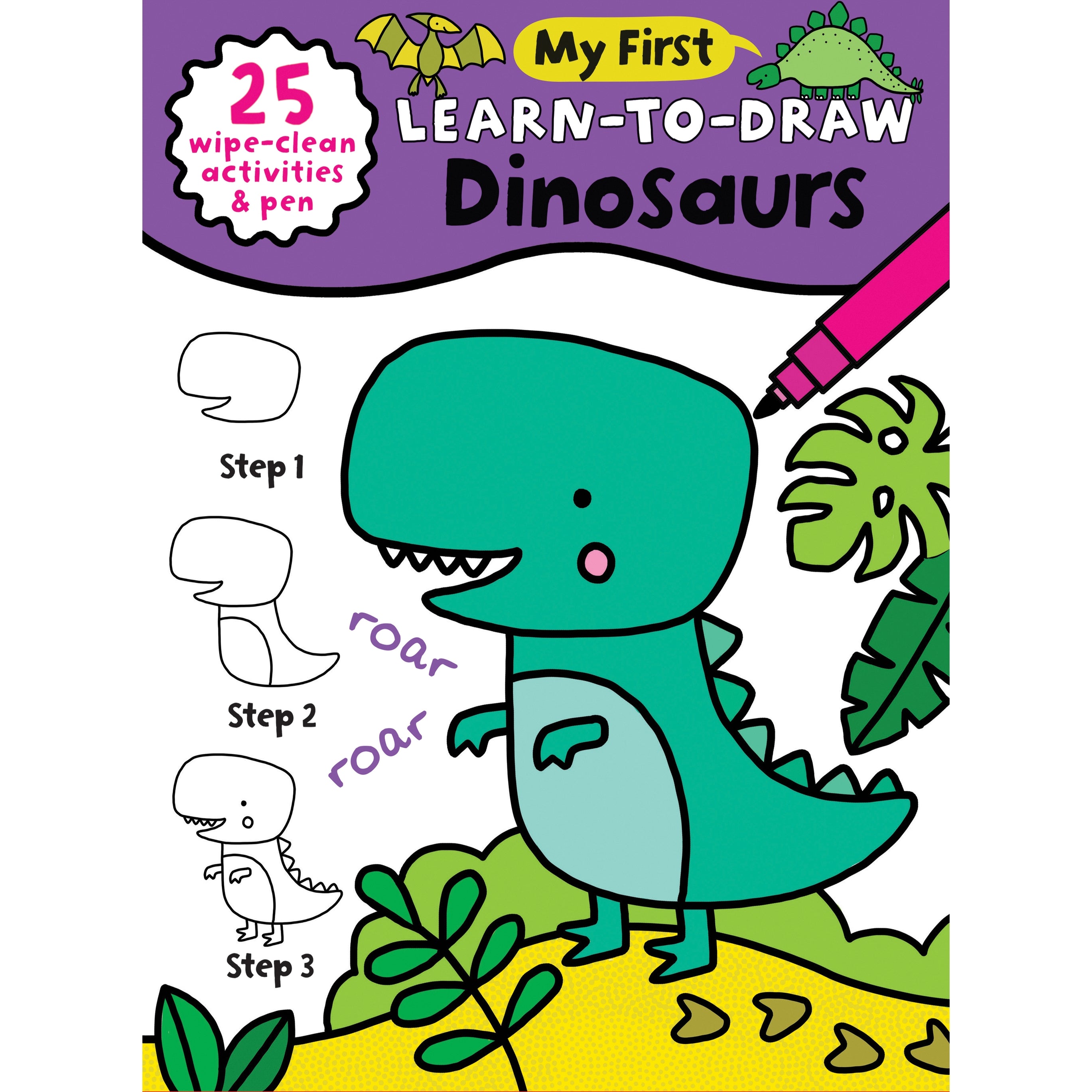 How to Draw Dinosaurs for Kids : Drawing Workbook for Kids Ages 8-12: Learn  to Draw for Kids | Easy Grid Drawing Book for Kids who Love Dinosaurs