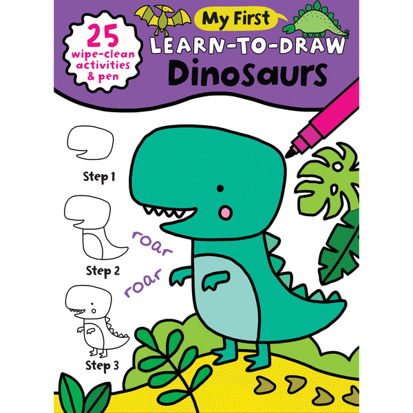 Kids Book | Learn To Draw | Dinosaurs - Books & Activities - Poshinate Kiddos Baby & Kids Store - steps 123