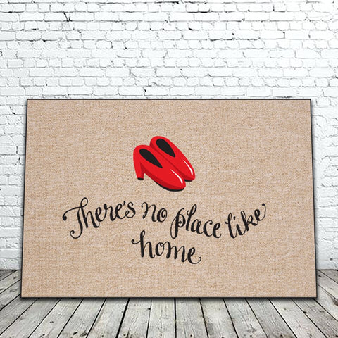 Door Mat | There's No Place Like Home |  Poshinate Pets - Pet Decor - Poshinate KIddos Baby & Kids Store - Front side of mat