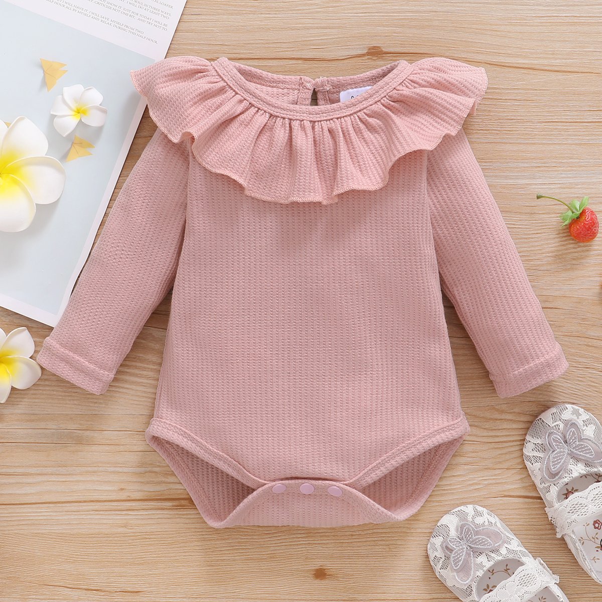 Ruffle best sale onesie newborn