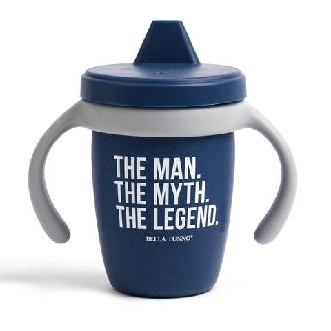 Kids Sippy Cup | Man, Myth, Legend - Food Prep & Accessories - Poshinate Kiddos Baby & Kids Store - front of cup