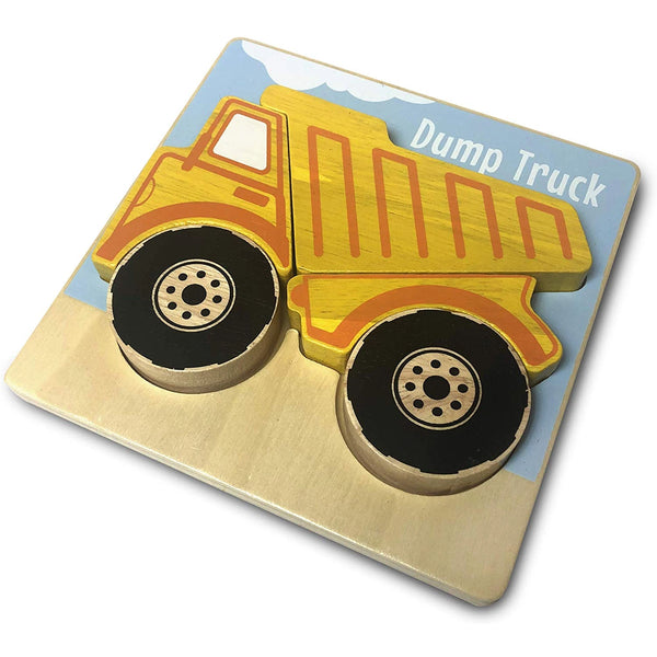 Kids Wooden Puzzle | Dump Truck - Puzzles, Games & Toys - Poshinate Kiddos Baby & Kids Store - Finished dump truck Puzzle