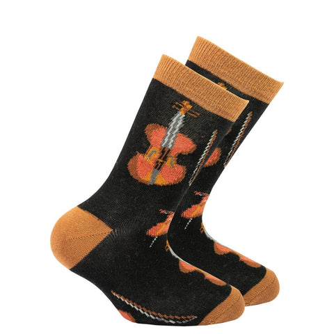 Kids Socks | Music - Kids Socks - Poshinate kiddos Baby & Kids Store -  shows violin