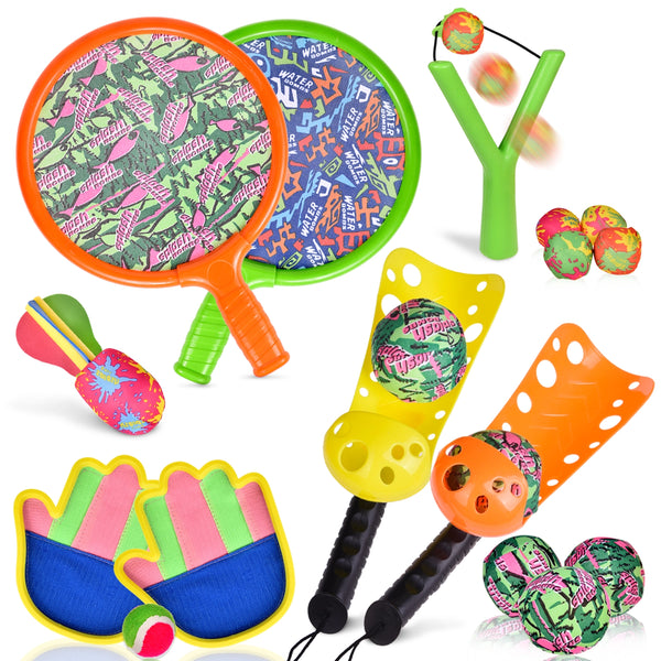 Kids Outdoor Games | 17 pc Set - Outdoor Activities - Poshinate Kiddos Baby & Kids Store  -  All the brightly colored activity pieces!