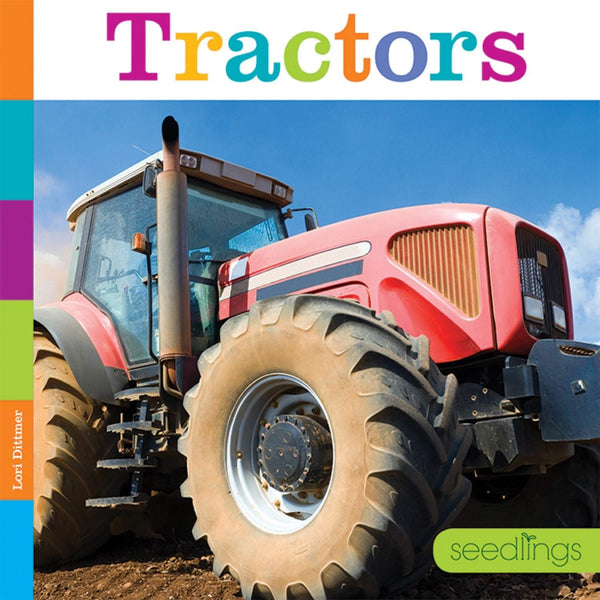 Kids Book | Tractors - Books & Activities - Poshinate Kiddos Baby & Kids Store - Front of book showing large tractor