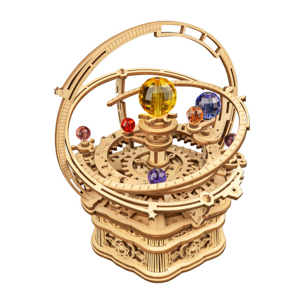 3D Wooden Puzzle | Solar System Music Box - Puzzles, Games & Toys - Poshinate Kiddos Baby & Kids Store - Assembled Puzzle with Colorful Gem Planets
