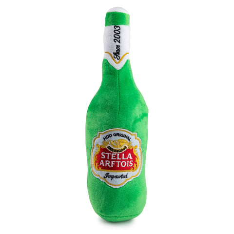 Dog Toy | Stella Arftois Beer Bottle - Pet Accessories - Poshinate Kiddos Baby, Kids & Pet Store - front of bottle