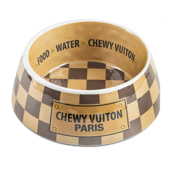 Dog Bowl | Chewy Vuiton | Checker