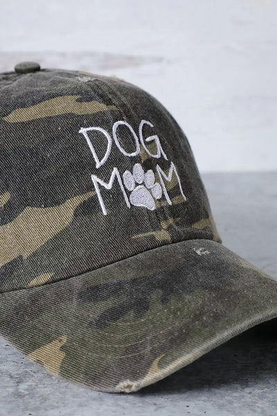 Dog Mom Hat | Embroidered Camo - Accessories - Poshinate Kiddos baby & kids Store - side view of hat