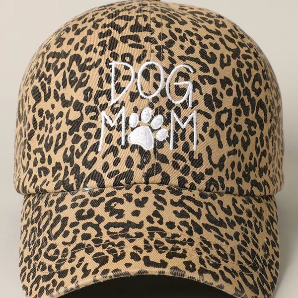 Dog Mom Hat | Embroidered Leopard