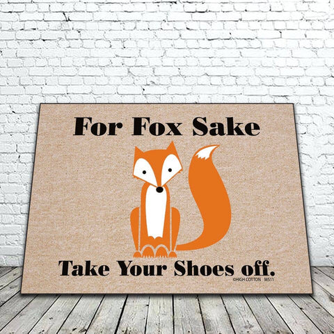 Door Mat | For Fox Sake | Poshinate Pets - Pet Decor - Poshinate Kiddos Baby Kids & pets store - front of mat