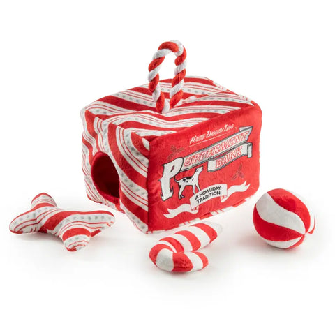 Dog Toy | Puppermint Activity House - Pet toys - Poshinate Kiddos Baby & kids Store - shows house with 3 toys