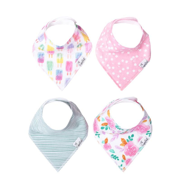 Baby Bibs | Bandana | Pink Dot / Pastel Popsicles 4-Pack - Baby Bibs - Poshinate Kiddos Baby & Kids Boutique - variety set of 4