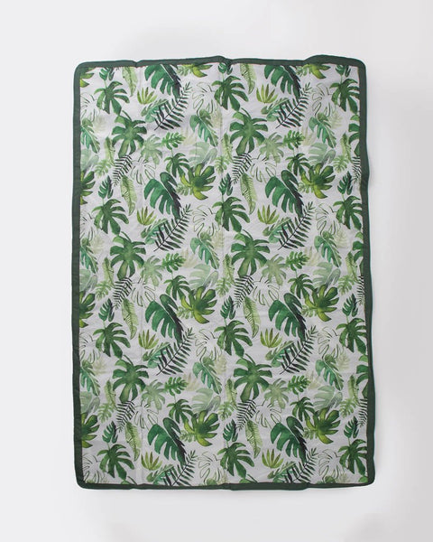 Outdoor Blanket | Tropical Leaf - Outdoor Gear - Poshinate Kiddos Baby & Kids Boutique - Tropical Leaf large spread out