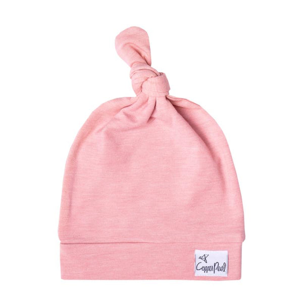 Baby Top Knot Hat | Soft Pink