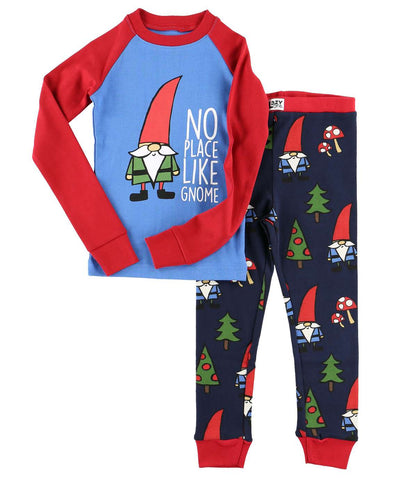 Kids Jammies | Gnome | 2 pc set - Kids jammie Sets - Poshinate Kiddos Baby & Kids Store - shows front set