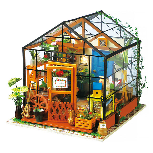 Miniature Dollhouse Kit | Flower Green House - Puzzles games & Toys - Poshinate Kiddos Baby & Kids Store - Shows finished