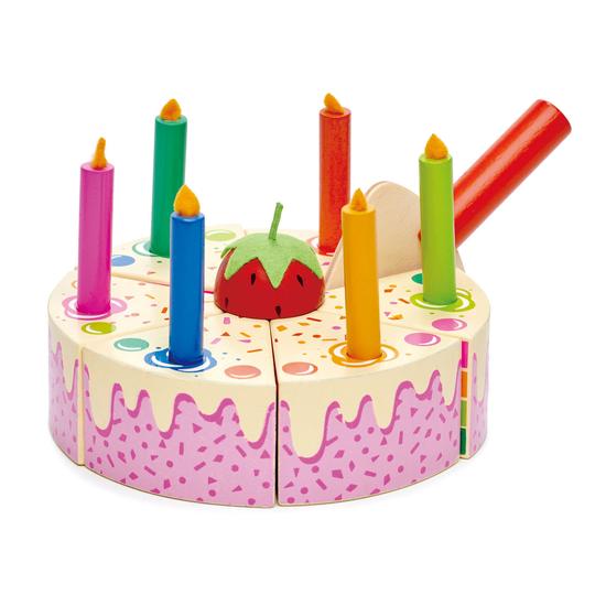 Wooden Toys | Rainbow Birthday Cake | Sustainable Wood - Kids Toys - Poshinate Kiddos Baby & Kids Boutique - yummy Rainbow Birthday Cake