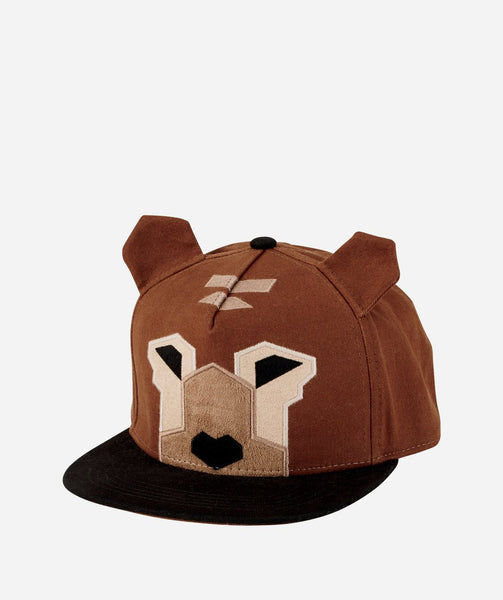 Kids Hat | Bear Design | Brown Black Tan