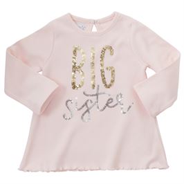 Girls Tunic | Big Sister | Pink Sequin | Girls Clothes | Poshinate Kiddos Baby & Kids