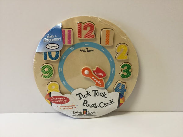 Wooden Tick Tock Clock Puzzle