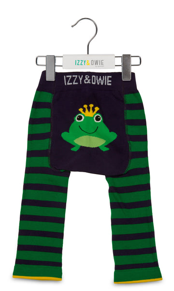 Baby Leggings | Froggie Navy/Green - Baby Leggings - 6-12 months / Green/Navy Froggie - Poshinate Kiddos