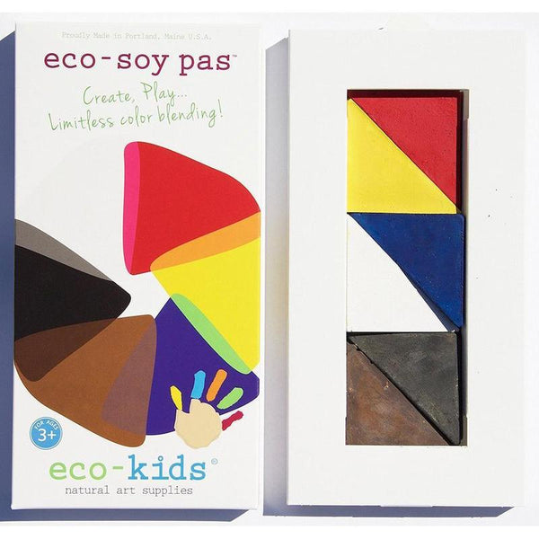 Kids Eco Pas Coloring Wedges | Soy Based - 6 pc set | Books & Activities - Poshinate Kiddos Baby & Kids Store - front & inside of box