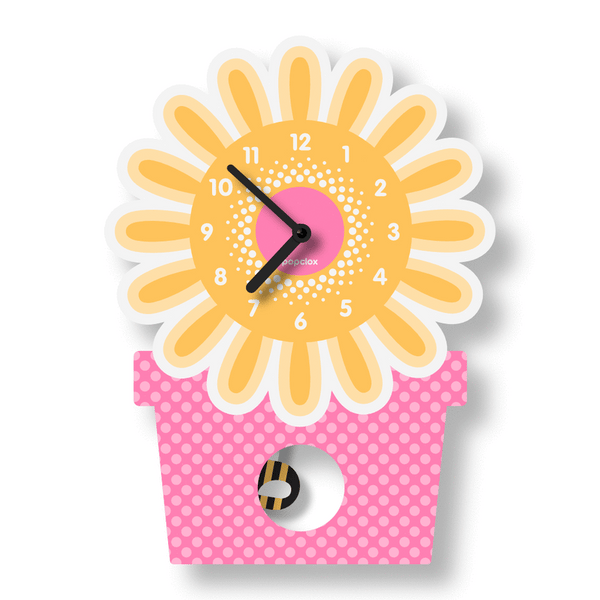  Pendulum Clock | Flower Pot - Pendulum Clocks - - Poshinate Kiddos Baby & Kids Store - GIF of clock