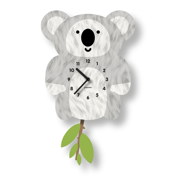  Pendulum Clock | Koala - Pendulum Clocks - Poshinate Kiddos Baby & Kids Boutique - GIF of clock