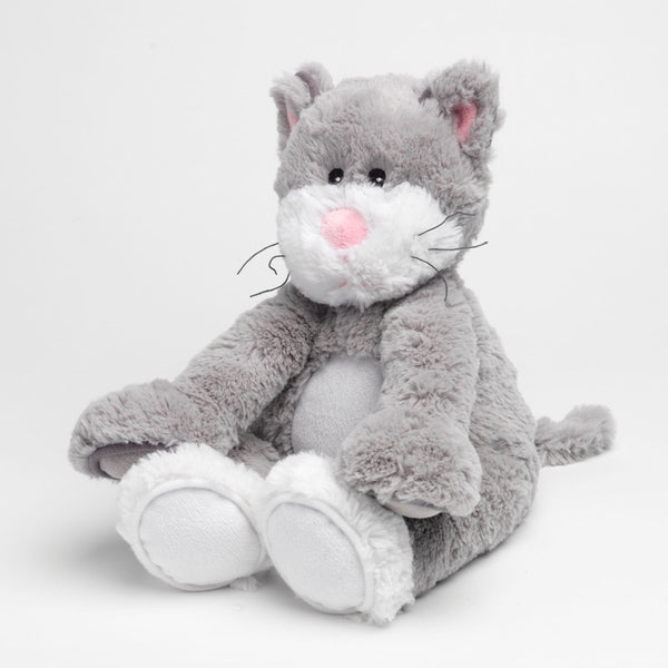 Heatable Stuffed Animal | Gray Cat - Heatable Plush Toys - Poshinate Kiddos