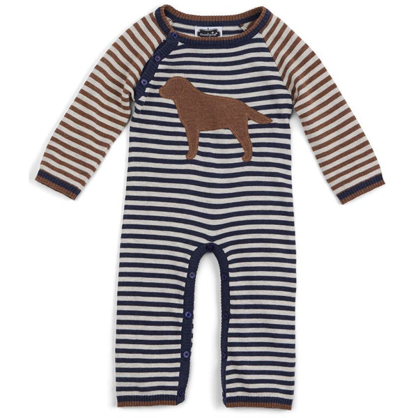 Baby Boy Romper | Sweater Knit | Puppy Dog – Poshinate Kiddos