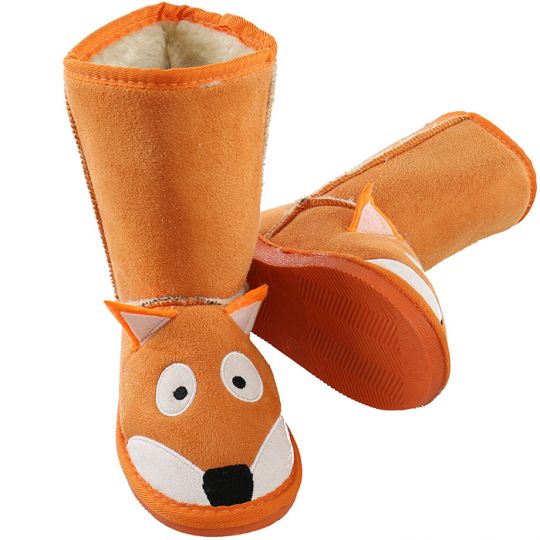 Kids Slippers / Boots | Fox | Orange - Slippers & Boots - Poshinate Kiddos Baby & Kids Gifts